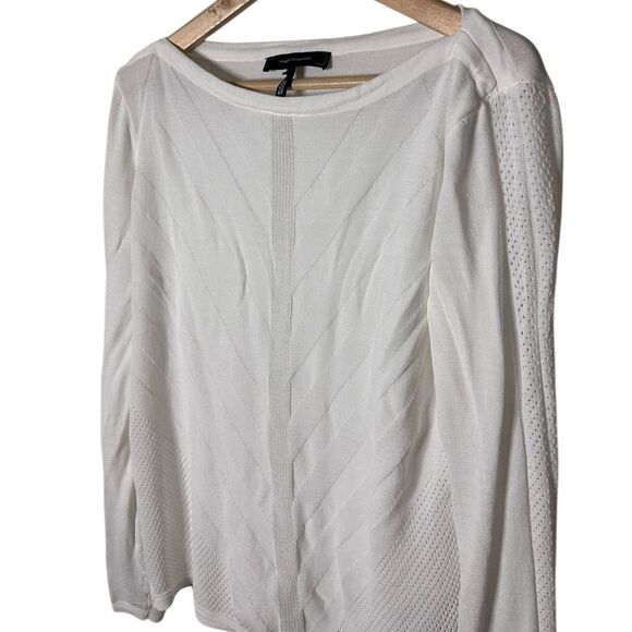 Robert Rodriguez White Chevron Lightweight Knit Alba Sweater Size L - Picture 3 of 4